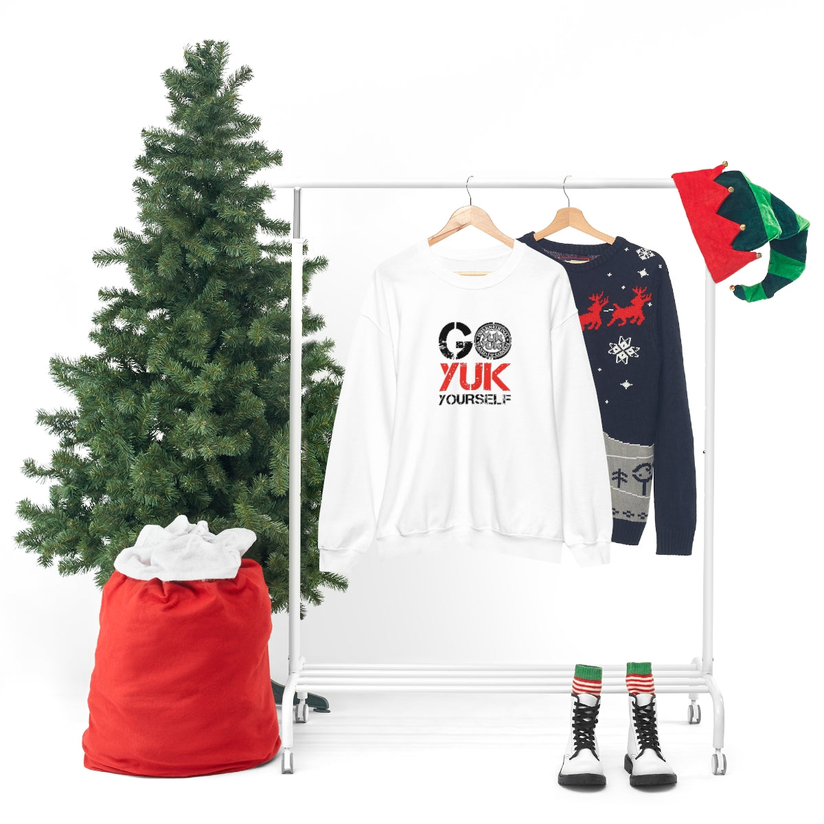 White Go Yuk Yourself - Unisex Crewneck